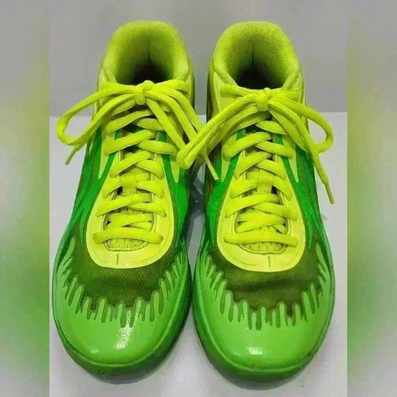 Puma Mens LaMelo Ball Nickelodeon Lace-Up Slime Lime Green Sneakers, sz 6 - Picture 2 of 16
